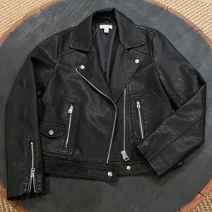 NWOT Topshop Faux Leather Biker Jacket